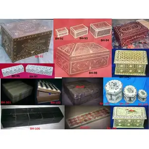 Caja de almacenamiento para joyería para mujer, caja de almacenamiento con incrustaciones de hueso Rectangular cuadrada Multicolor, logotipo personalizable para collar, anillos para Navidad - Product Image 3