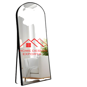 Marco de Metal recubierto de Color negro 2024 Venta caliente Espejo de piso de longitud completa para el hogar Dormitorio Paños Tienda Decoración Uso - Product Image 1