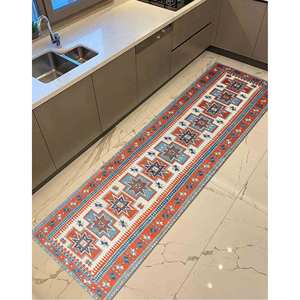 Geometric Printed Rug - Modern Indoor Chenille <b>Carpet</b>, Non-Slip <b>Runner</b>,With Pile Soft Rug - Product Image 2