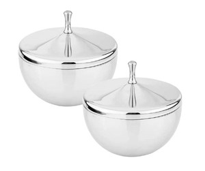 Bol en acier inoxydable moderne de luxe, design unique, écologique, lavable, idéal pour la cuisine, la maison, les restaurants et la décoration de table. - Product Image 4
