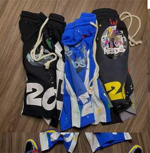 Pantalones cortos deportivos para correr vintage personalizados, lavado ácido, verano, algodón lavado, forro polar, patrón sólido, estilo informal - Product Image 5