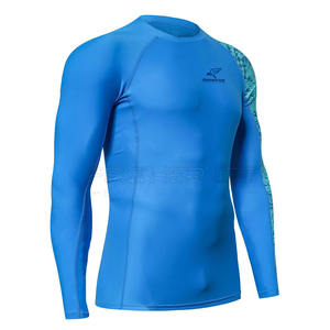 Nuevo OEM acepta camisa de manga larga de cuello redondo personalizado Rash Guard protección seguridad hombres deportes Rash Guard - Product Image 2