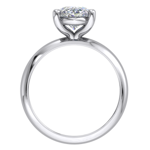 Bague en or jaune et blanc 9 carats pour femme, classique et luxueuse, avec diamant de laboratoire de taille ovale, 2,28 carats, clarté VS, couleur EF, certifiée IGI - Product Image 4