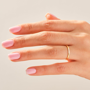 Anillo de Compromiso con Diamante Cultivado en Laboratorio, Banda de Cinco Piedras, Oro de 10K con Baño de Rodio, Corte Redondo VVS, Joyería Fina para Novia - Product Image 4