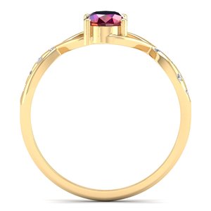 REYES Bijoux de mode les plus vendus Bagues en moissanite taille ovale 0.03 carats Bagues en moissanite en argent sterling 925 Cadeau d'anniversaire - Product Image 4