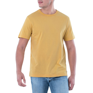 เสื้อยืดคอกลมแขนสั้นสีเหลืองล้วนสำหรับผู้ชาย ผ้าฝ้ายทรงเข้ารูปลำลอง พิมพ์ลายแบบซับลิเมชั่น แห้งเร็ว ระบายอากาศได้ดี - Product Image 3