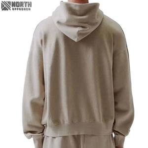 Streetwear High Quality Hoodie 450gsm With No <b>String</b> 100% Cotton Unisex Puff Print Hoodie For Men Drop Shoulder Heavyweight - Product Image 2