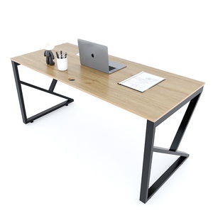 Escritorio de Computadora Kconcept HBKC032 de Madera Contrachapada y Metal, 160x70cm, Escritorio de Oficina Portátil con Patas de Hierro y Espacio de Almacenamiento - Product Image 1