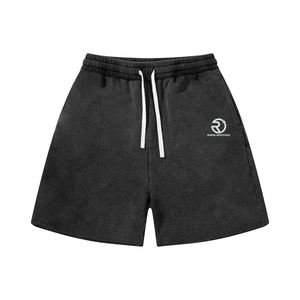 Distressed Embroidered Patch 100% Cotton <b>Shorts</b> Men Seamless Acid Wash <b>Shorts</b> - Product Image 1