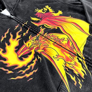 Sweat à capuche zippé épais personnalisé de haute qualité pour hommes Streetwear fonctionnel recadrée coton éponge français délavé à l'acide sweat à capuche à fermeture éclair - Product Image 6