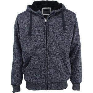 Custom Men High Quality Sherpa <b>Lined</b> Zip Hoodie Heavyweight Winter Warm <b>Fleece</b> <b>Jacket</b> - Product Image 1