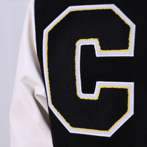 Veste de baseball classique pour homme en laine et polyester, style rétro universitaire, imperméable à l'avant, écologique - Product Image 5