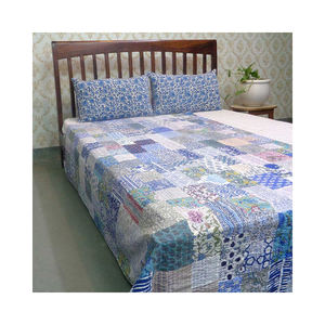 Produits les plus vendus couette Kantha indien indien bloc à main imprimé coton Patchwork taille double couette Kantha à vendre - Product Image 1