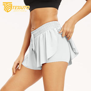 Vente en gros Short de course à séchage rapide Sport double couche taille élastique Short de yoga d'entraînement actif Short de cyclisme en plein air pour femmes - Product Image 2