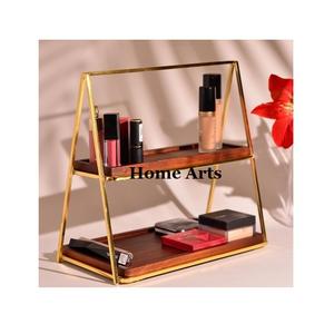 แท่นวางช็อคโกแลตเค้กไม้และโลหะ2ชั้นรูปทรงกำหนดขนาดเองได้สำหรับร้านอาหารโรงแรม - Product Image 2