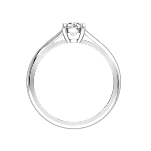 Anillo de Diamante Cultivado en Laboratorio con Baño de Rodio sobre Plata de Ley 925 de Lujo para Mujer, 5.00 mm, 0.521 ct, Claridad VS, Color EF, Certificado IGI, Tallas 14 y 16 - Product Image 2