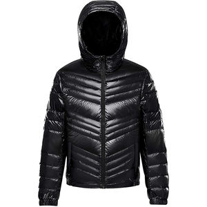 2026 New Puffer Jacket Men Shiny Puffer <b>Black</b> Jacket Men Back Bubble Jackets Wholesale Winter for Men Stand Casual Knitted - Product Image 2