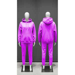 ชุดออกกำลังกายผ้าฟลีซเทอร์รี่สำหรับทุกเพศกางเกงครอปเอวยางยืดระบายอากาศได้ดีสำหรับฤดูหนาวสินค้า2025 - Product Image 6