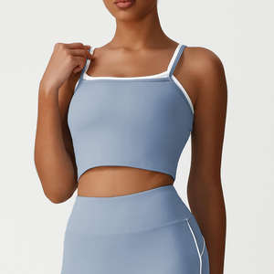 เสื้อกล้ามผู้หญิงแบบสวมใส่ได้ทุกโอกาส เสื้อสายเดี่ยวผ้าฝ้าย ระบายอากาศได้ดี เหมาะสำหรับโยคะ ออกกำลังกาย เสื้อกล้ามผู้หญิงแบบถักลายริบ - Product Image 3