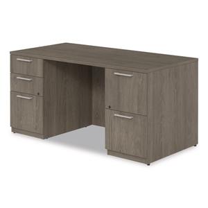 Bureau à double piédestal Alera AE1NZK-UF3060FF série Seville 60 pouces. X 30 pouces. X 29 pouces. Bureaux en noyer - Product Image 2