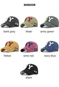 Gorra de béisbol de algodón de camionero Polo vaquero desgastado lavado vintage NY más famoso al por mayor para gorras vaqueras de moda unisex - Product Image 2
