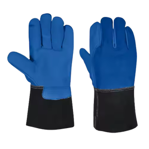 Gants de soudage TIG en cuir de vachette pleine fleur résistant aux étincelles Protection des mains pour les travailleurs du bâtiment Sécurité avant tout - Product Image 4