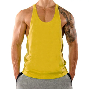 Oversized Men's Light Cotton Workout Gym Tank Top Sleeveless Cut Off Muscle Shirts <b>Tshirts</b> Custom Logo Loose Fit Tees OEM - Product Image 6
