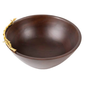 ชามไม้อะคาเซียทำด้วยมือเป็นมิตรกับสิ่งแวดล้อมชามสลัดไม้พิวเตอร์ดอกลิลลี่ที่สวยงามสำหรับตกแต่งบ้าน - Product Image 2