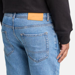 Streetwear sur mesure 100% coton coupe ample Baggy Denim pantalon léger délavé lavé jambe droite tenue décontracté pantalon pantalon - Product Image 5