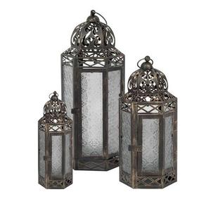 Home <b>Decoration</b> <b>Moroccan</b> Lantern Centrepiece for Wedding Use Metal Glass for Garden Indoor Outdoor Wedding Banquet Roof Gallery - Product Image 3