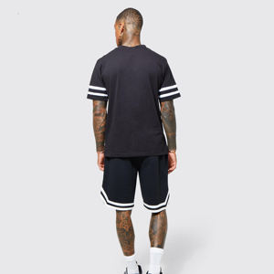 Latest Wholesale Custom <b>Men</b> Summer Sport <b>Short</b> Sets Tracksuit Casual <b>Slim</b> <b>Fit</b> Best Size Summer Sets - Product Image 3