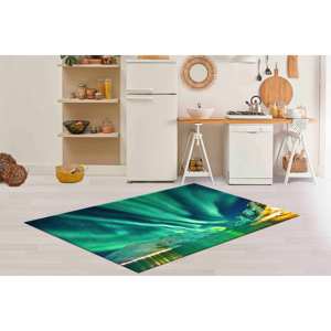 Alfombra con Diseño de Aurora Boreal: Alfombra Decorativa Antideslizante, con Pelo Suave - Product Image 2