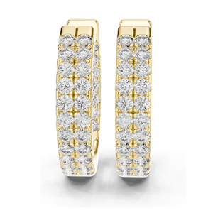 Pendientes de Aro con Diamantes de Laboratorio de 0.72 CT, Claridad VVS-VS, Color EF, Oro de 18KT, 14KT, 10KT y Plata 925, Oro Rosa, Amarillo, Blanco - Product Image 1