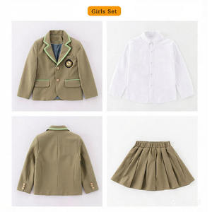 Conjunto de Uniforme Escolar Estilo Británico, Blazer Azul Rey Clásico con Diseño de 3 Piezas, Apto para Jardín de Niños y Escuela Primaria - Product Image 6