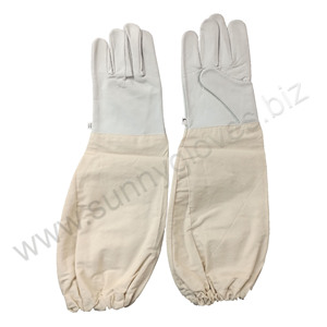 Mejor fabricante Apicultura Piel de cabra Agricultura Guantes de apicultor con ventilación Manga larga de lona Puño elástico Todos los tamaños - Product Image 1