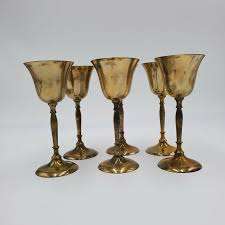 Handmade Brass <b>Wine</b> <b>Goblet</b> Vintage Engraved Chalice Metal Cup Antique Drinking Glass Barware Wedding Gift Classic Decor - Product Image 5