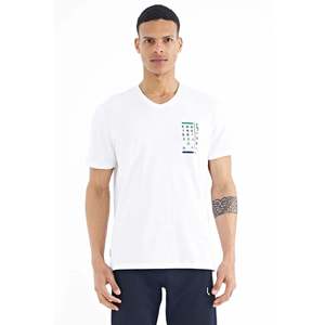 Tommylife Wholesale Black Printed Detail <b>V</b>-Neck Standard <b>Fit</b> Men's T-Shirt - 88186 - BLACK - Product Image 2