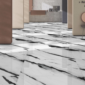 Statuario Serie blanca Estilo de diseño moderno Nueva colección de azulejos de porcelana brillante Tamaño de 600x1200mm para hoteles - Product Image 3