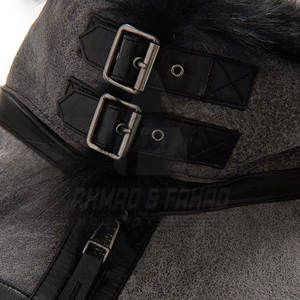 Veste en cuir et fourrure tricotée pour femme, hiver, couleur unie, respirante, écologique, personnalisable – Meilleures ventes - Product Image 4