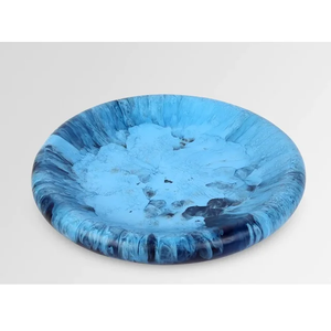 Nouveau design durable Bol en résine bleu poli mat Utilisation écologique d'un restaurant d'hôtel Bol à noix Salade Service de vaisselle - Product Image 3