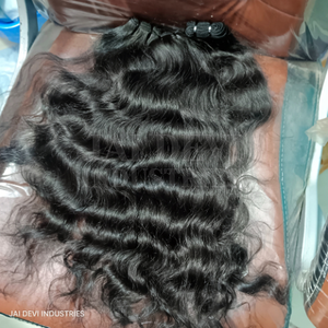 Extensions de cheveux humains vierges indiens personnalisés de qualité supérieure Double trame légère corps vague d'eau Fumi diverses vagues profondes lâches - Product Image 6