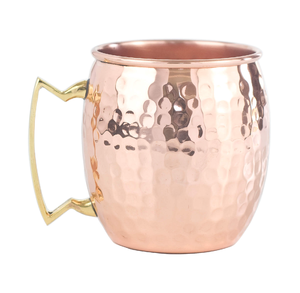 Taza de cobre 12oz 16oz Cerveza Cóctel Vodka 2 piezas Mula martillada Taza de cobre Artesanías Venta caliente - Product Image 4