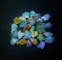 Opale de feu éthiopienne naturelle de haute qualité, couleur de jeu, pierre précieuse brute, opale brute traitée