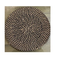 Tapis de table rond en argent tressé de qualité la plus vendue bon napperon d'isolation thermique pour la décoration intérieure