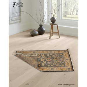 Alfombra de Oración de Seda Light Solace, Hecha a Mano, con Patrón de Tejido Sutil, Acolchada, Lavable, para el Hogar y Viajes, Estilo Persa Moderno, 27x42 - Product Image 4