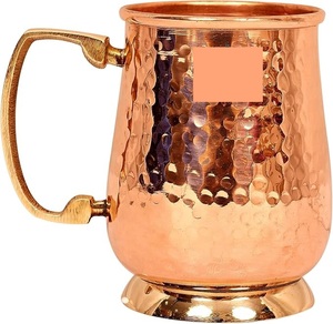 Elegantes tazas martilladas de cobre de mula de Moscú para bebidas frías, cerveza, café, té para fiestas de aniversario y otros mejores regalos - Product Image 1