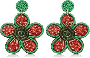 Bleu ciel doré Design Style européen et américain Boucles d'oreilles en or pané Boucles d'oreilles en perles occidentales Ensemble bohème - Product Image 6