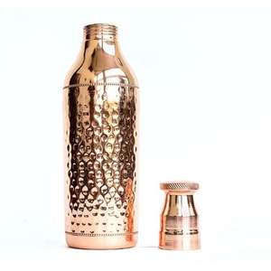 Botella de agua de cobre con patrón martillado Premium, accesorios duraderos y confiables para beber agua hirviendo, el mejor precio a la venta - Product Image 1