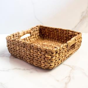 Storage <b>Basket</b> Water Hyacinth With <b>Handle</b> Handmade Storage <b>Basket</b> Wholesale eco-friendly Made in Vietnam - Product Image 6