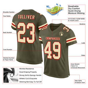 Maillot de Football américain d'entraînement uniforme Premium respirant léger personnalisé pour le jour du match de l'école des jeunes - Product Image 6